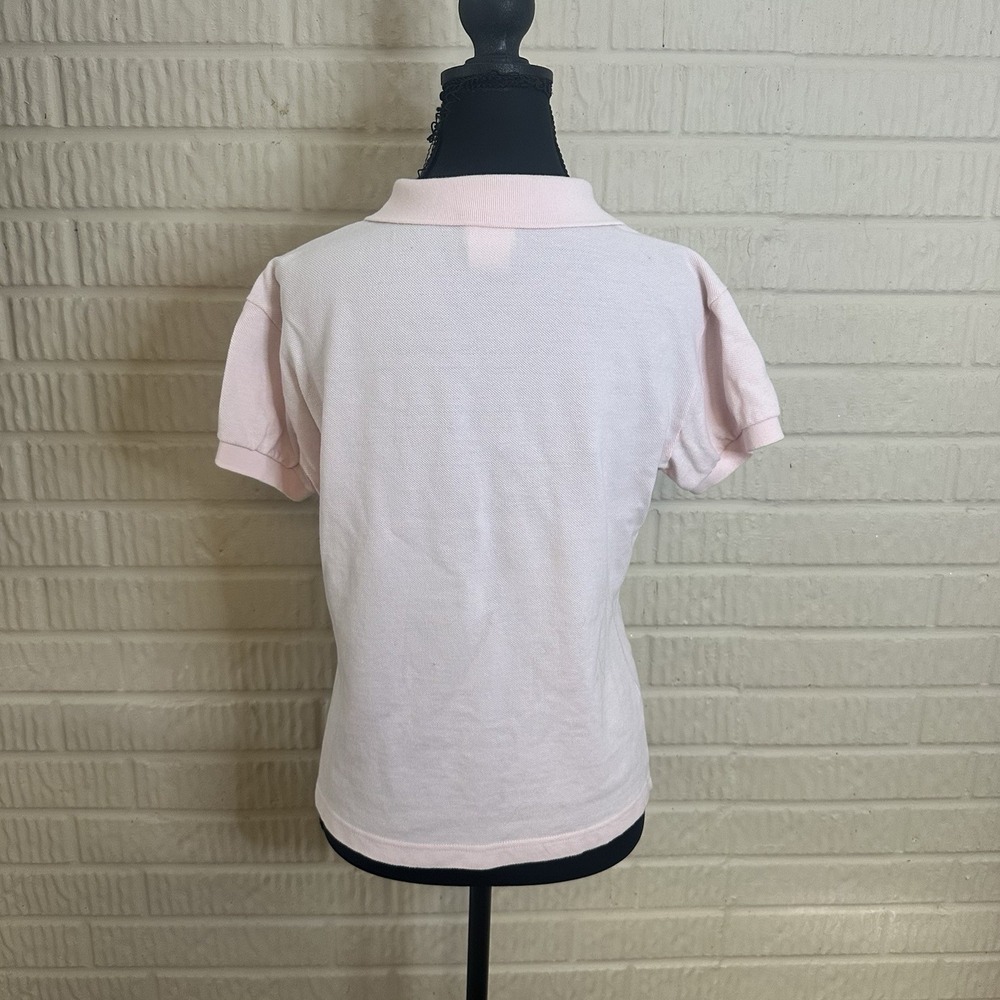 Lacoste Polo Shirt Womens 40 (M) Pink Preppy Cotton Logo Classic Casual Logo - Picture 4 of 6